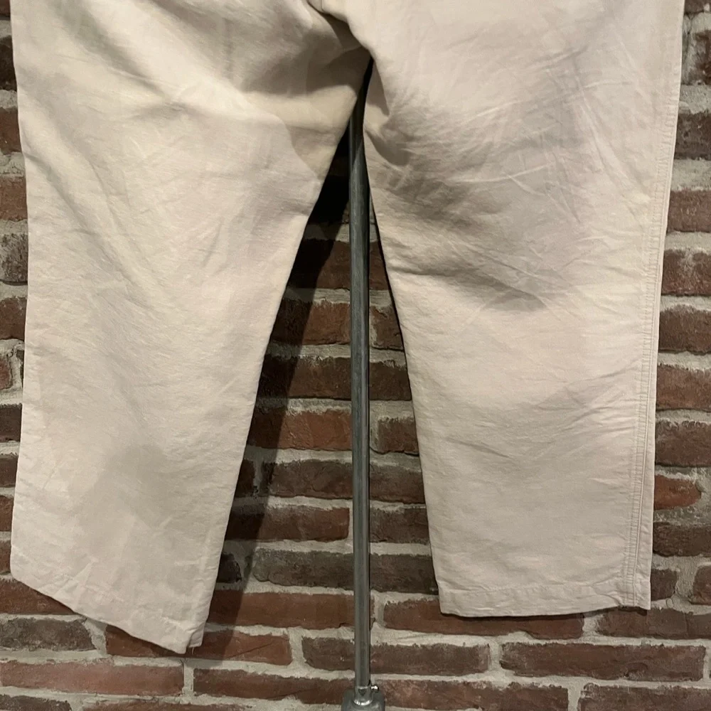 Banana Republic off white cotton/linen blend pants size 34w